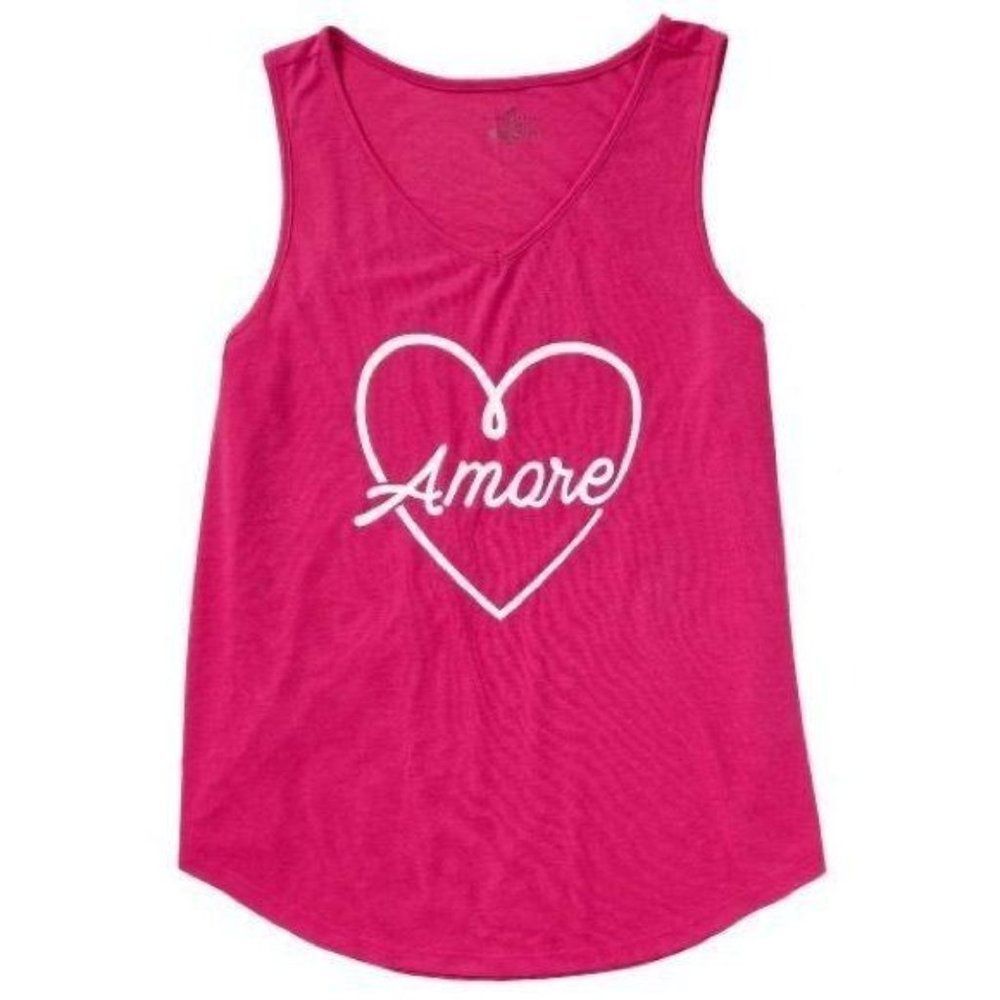 Bobbie Brooks Amore Pink Valentines Tank Top 1X‎